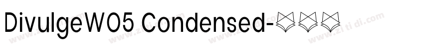 DivulgeW05 Condensed字体转换